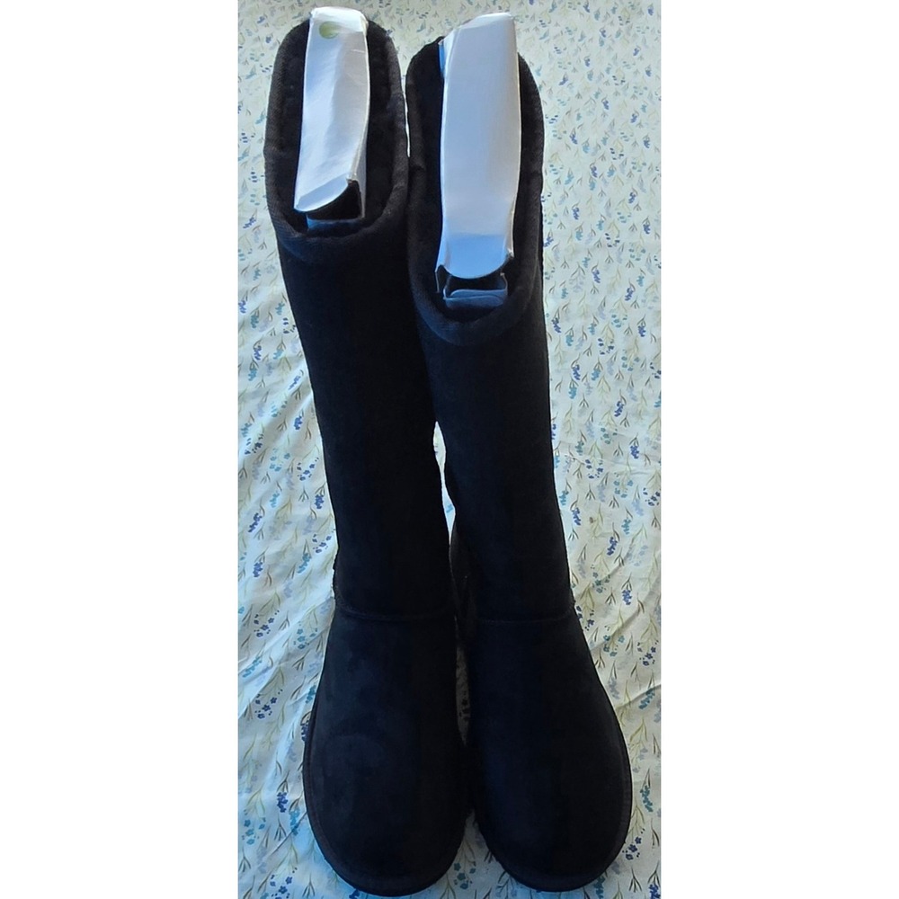 UGG Classic II Tall Boot Black Sheepskin Suede 1016224 Womens Size 11 - Picture 3 of 7